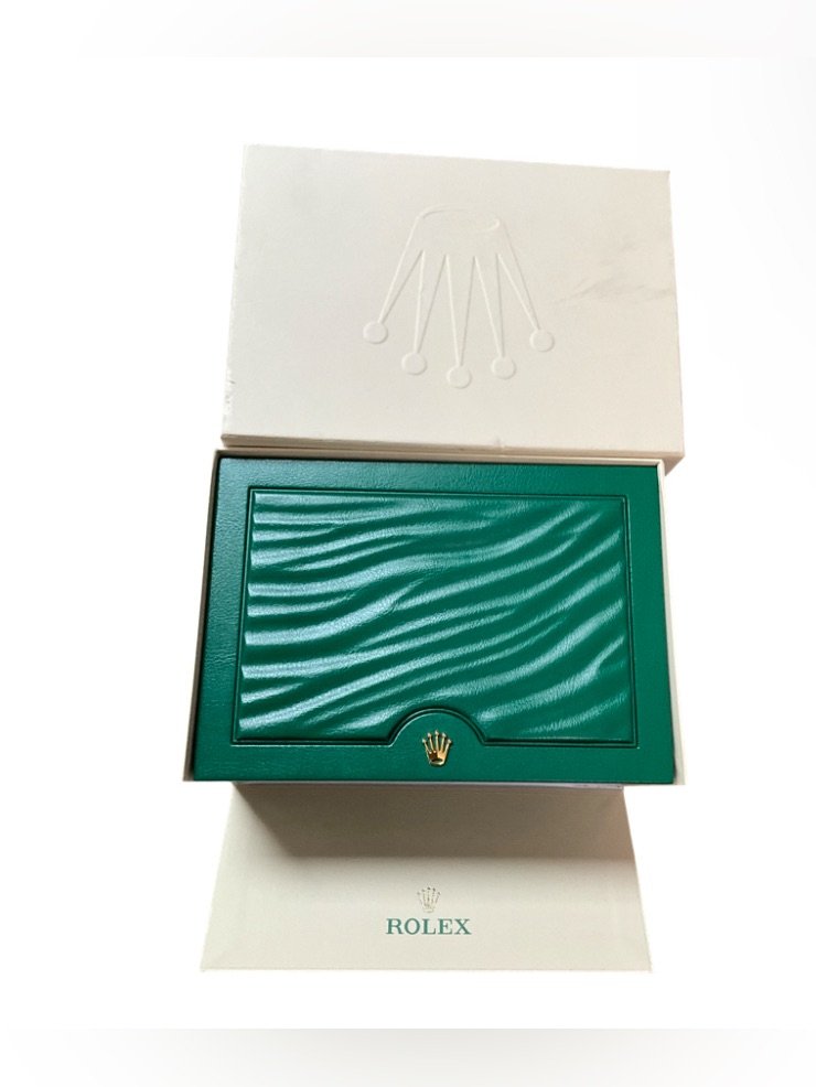 Vintage Rolex Watch Box Set 391398064 Oyster M Green Presentation Case Box Only
